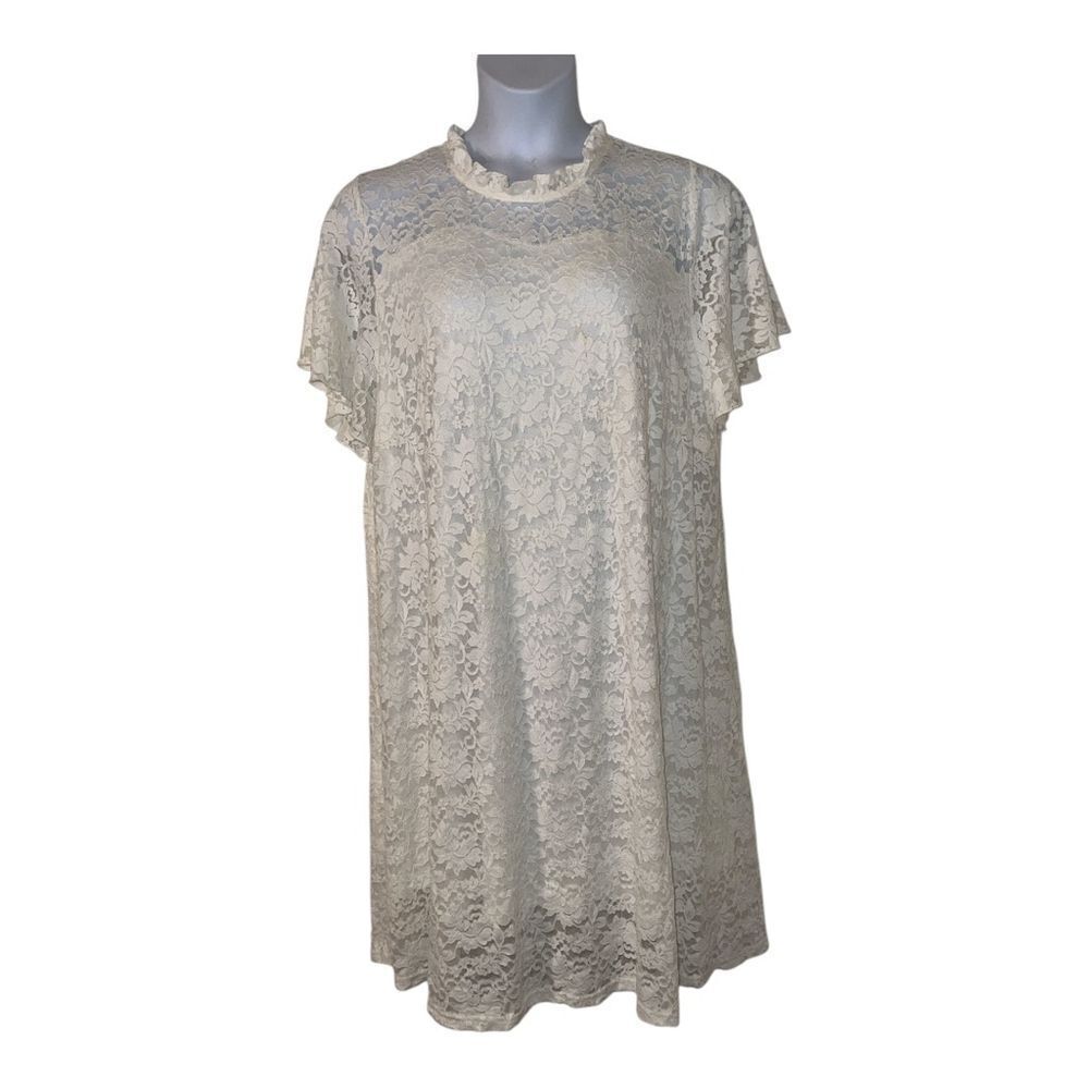 Shein Curve Women's White Lace Dress Size 3X